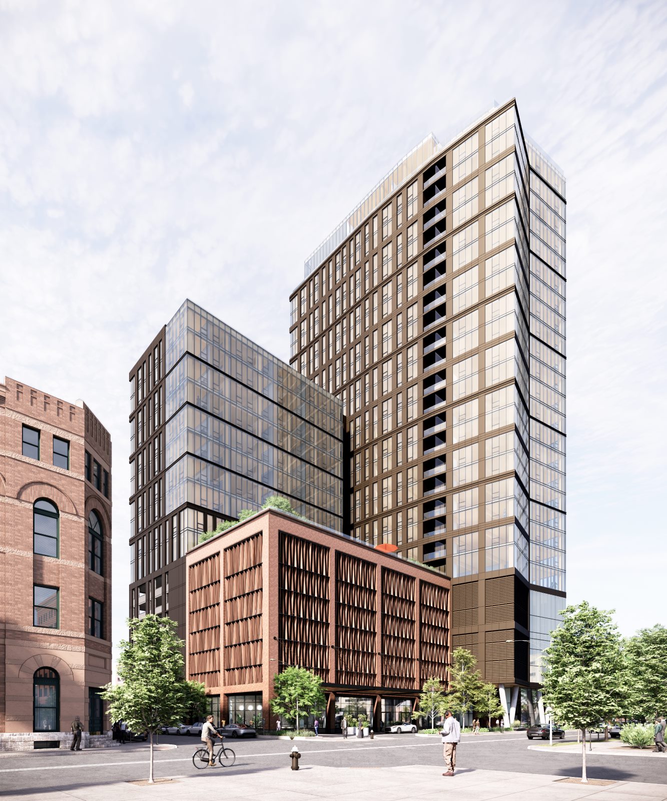 The 314 — street-level render, Downtown West St. Louis