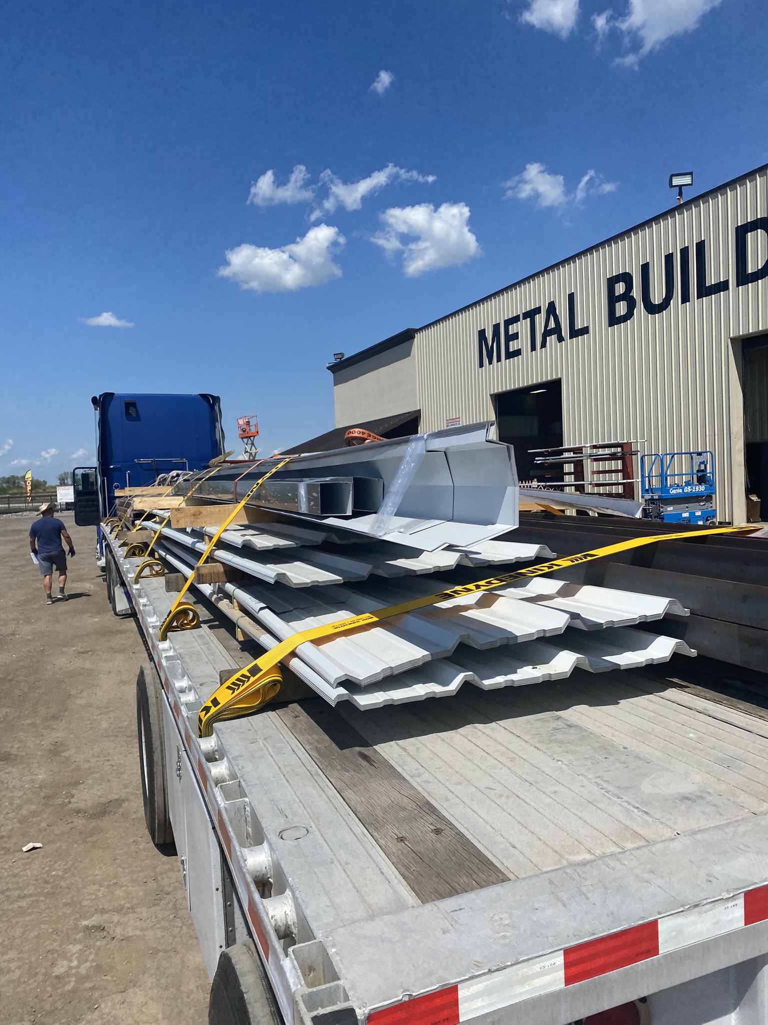 Lakeford Metal Warehouse — flatbed delivery