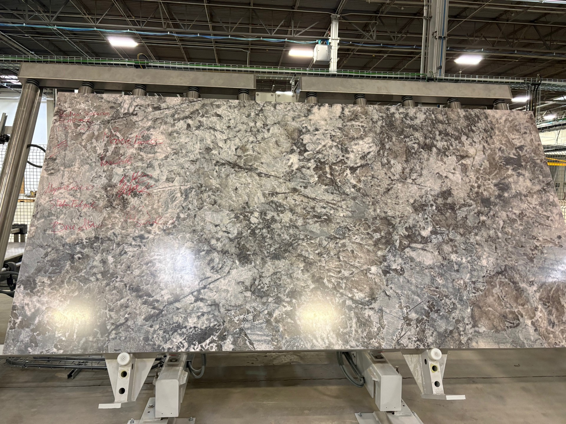 Radical Stones — engineered quartz slab at facility